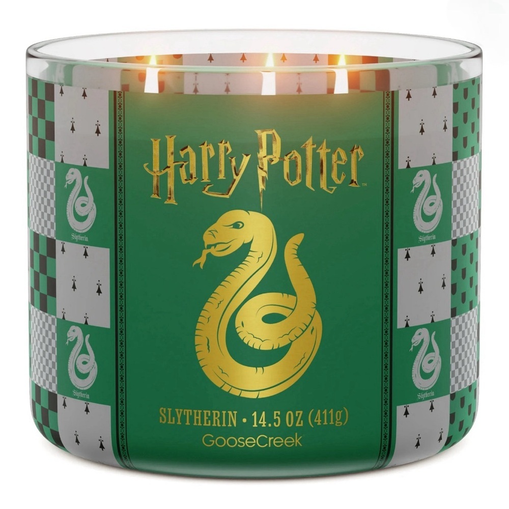 Harry Potter Slytherin 3-Wick Candle by Goose Creek 14.5 oz NEW